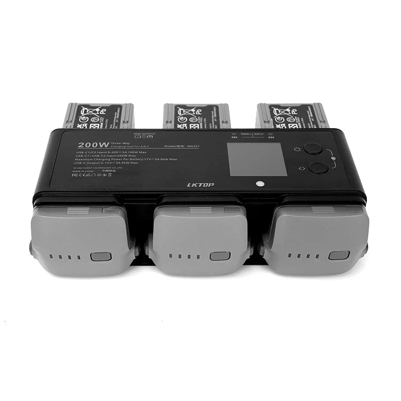 LKTOP 200W Air 3 Three-Way Charging Hub