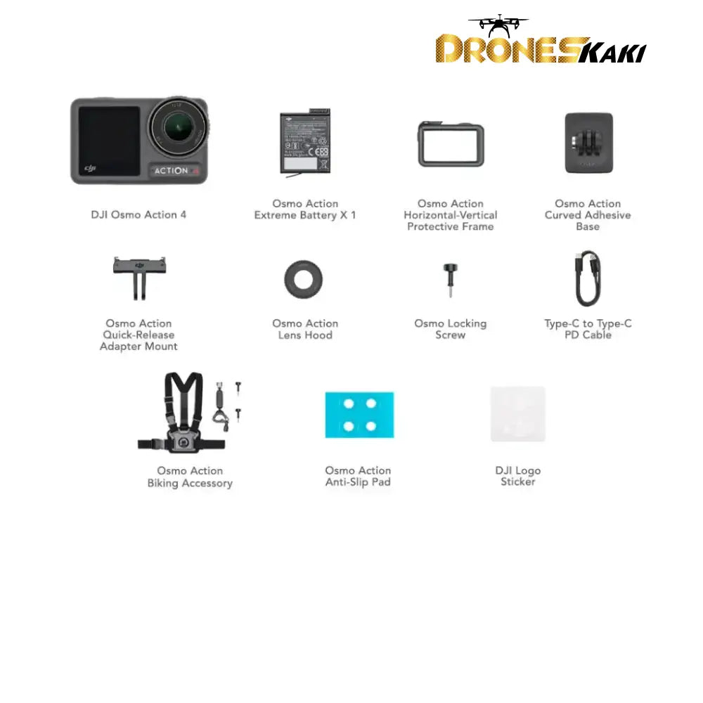 DJI Osmo Action 4 Standard Biking Combo – Jaya Intrabumi DJI Osmo Action 4 Standard Biking Combo – Jaya Intrabumi