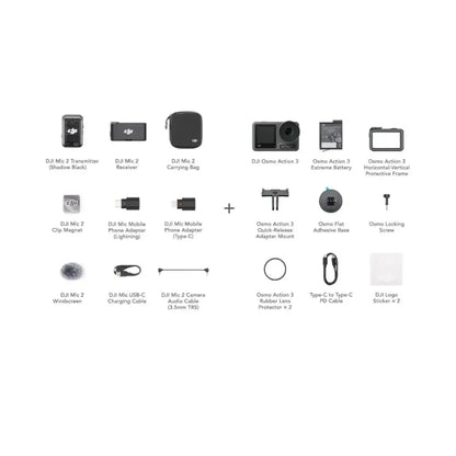 Dji Mic 2 (1Tx + 1Rx) Osmo Action 3 Standard Combo