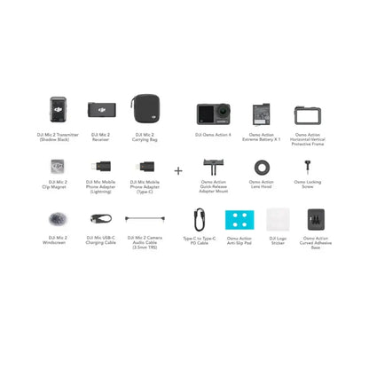 Dji Mic 2 (1Tx + 1Rx) Osmo Action 4 Standard Combo