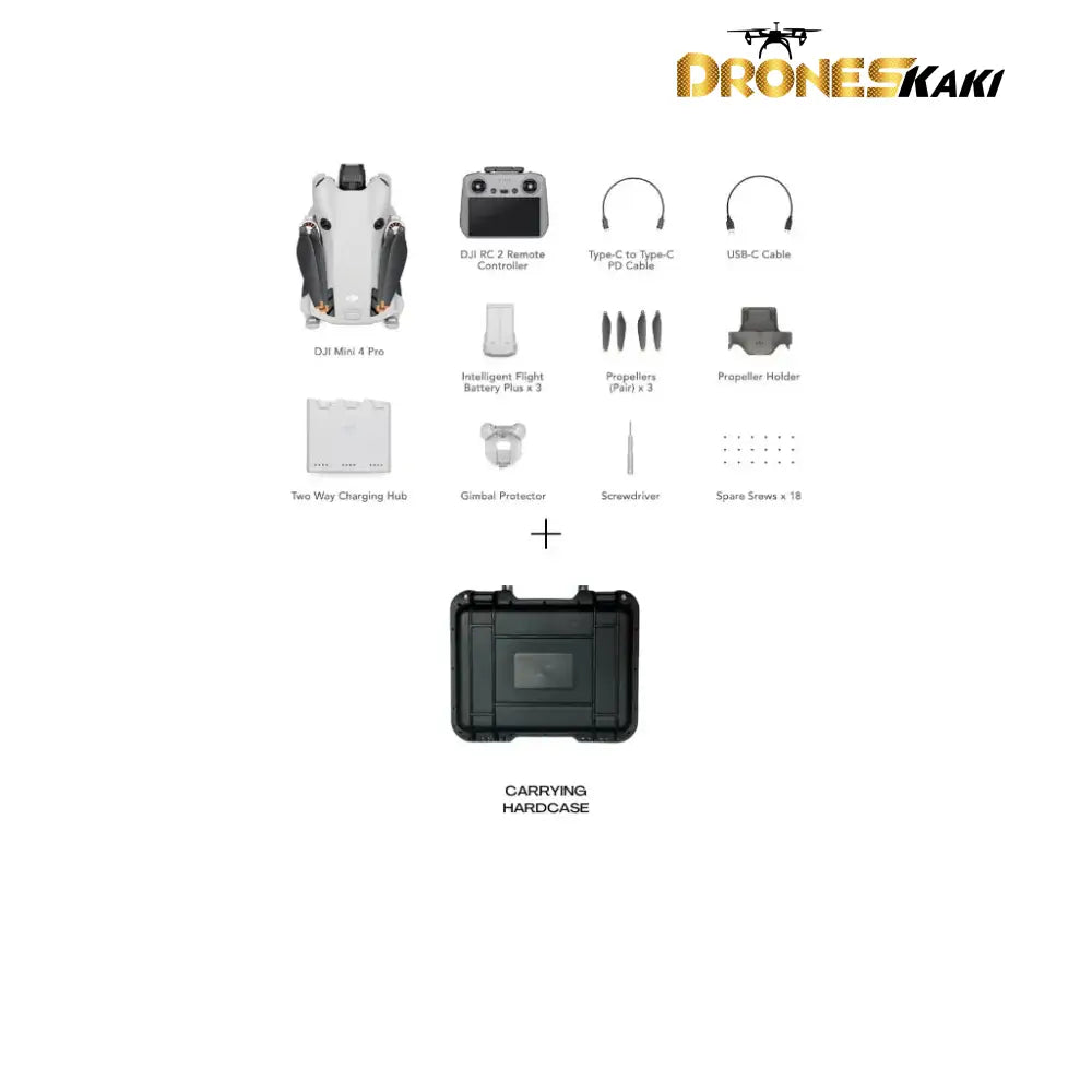 Dji Mini 4 Pro Fly More Combo Plus (Rc 2) + Hardcase