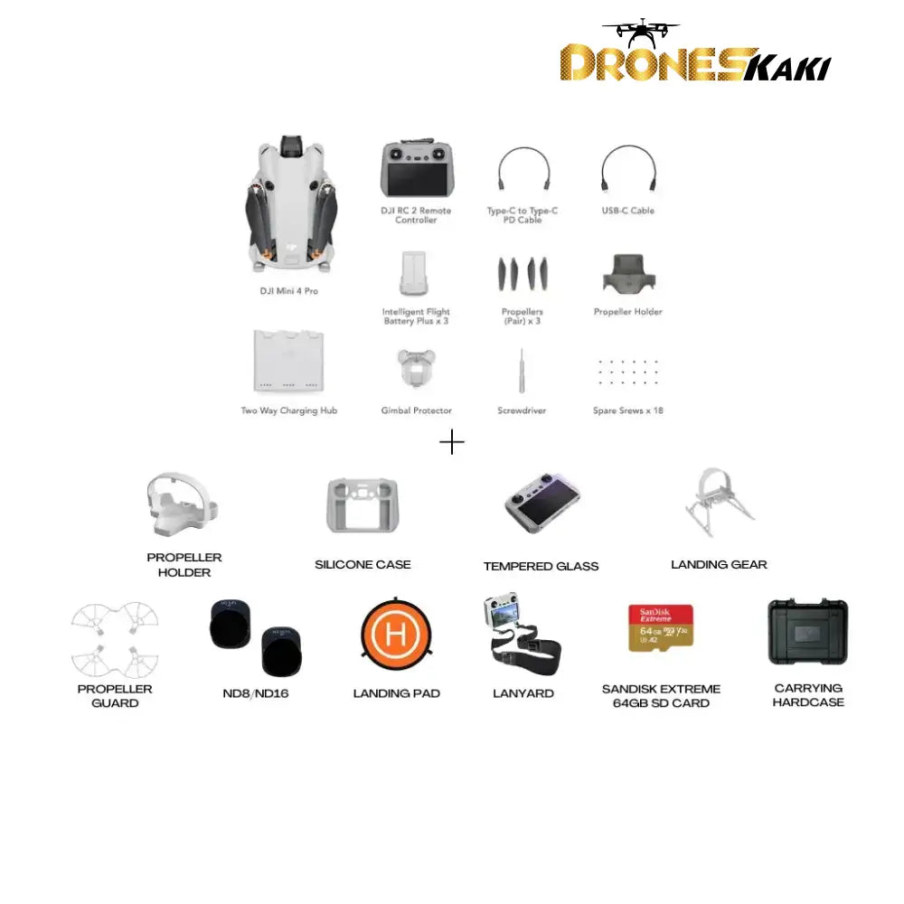 Dji Mini 4 Pro Fly More Combo Plus (Rc 2) + Super