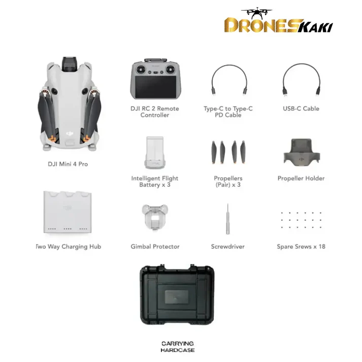 DJI Mini 4 Pro Fly More Combo ( DJI RC 2 ) + Hardcase