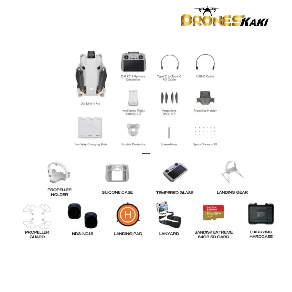 Dji Mini 4 Pro Fly More Combo (Rc 2) + Super