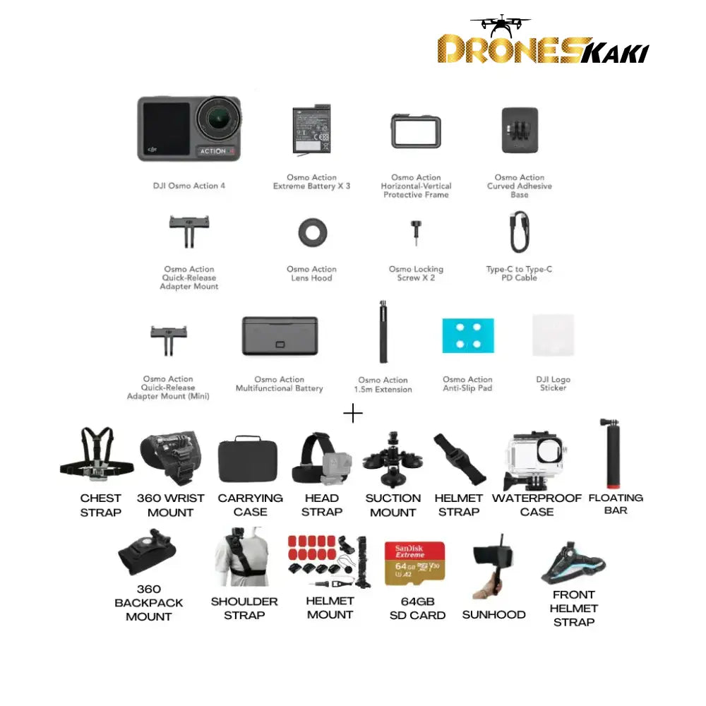 Dji Osmo Action 4 Adventure Super Combo