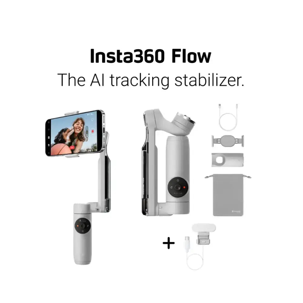AI追跡搭載ジンバル Insta360 Flow オプションスポットライト付 AI追跡搭載ジンバル Insta360 Flow オプションスポットライト付