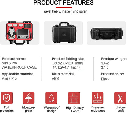 Startrc Waterproof Hard Carrying Case For Dji Mini 3 Pro (Mini Rc)